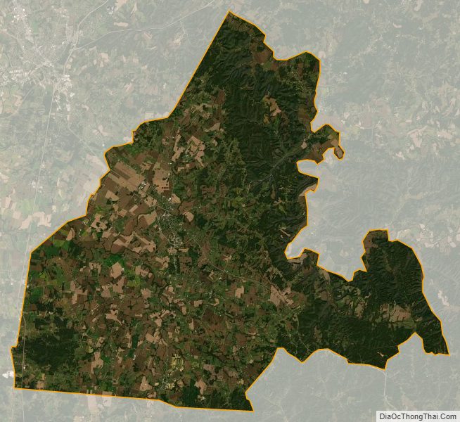Satellite map of Larue County, Kentucky