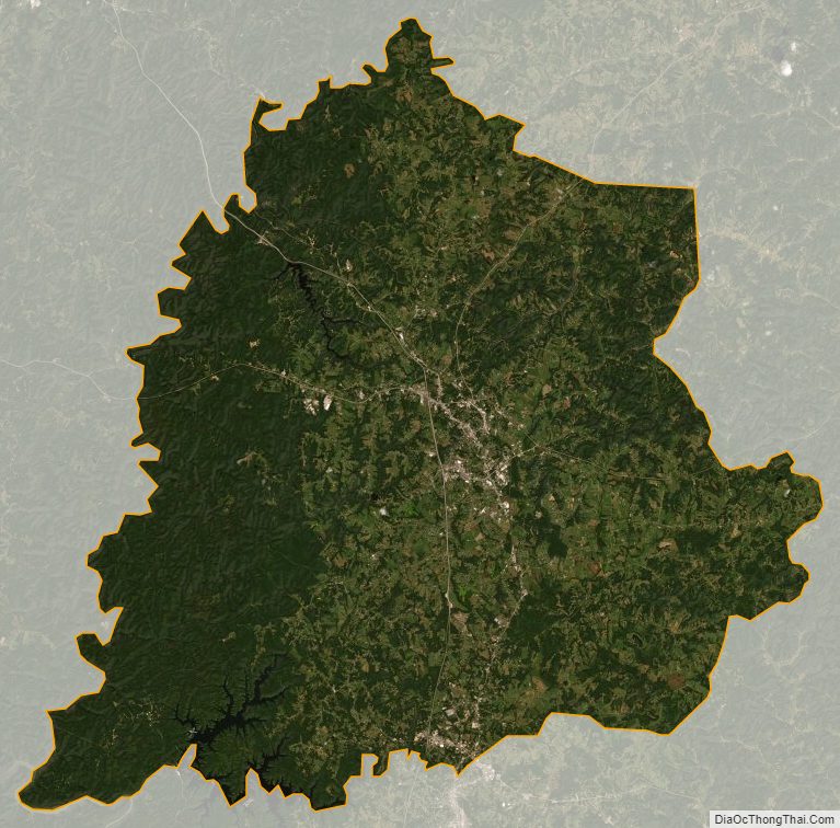 Satellite map of Laurel County, Kentucky
