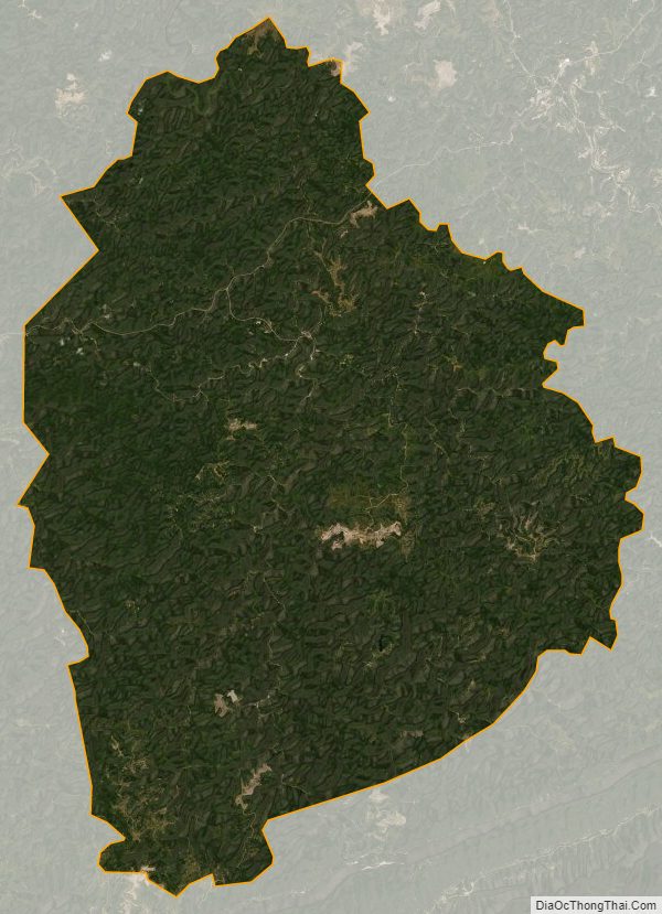 Satellite map of Leslie County, Kentucky