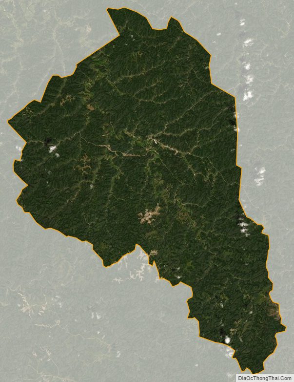 Satellite map of Magoffin County, Kentucky