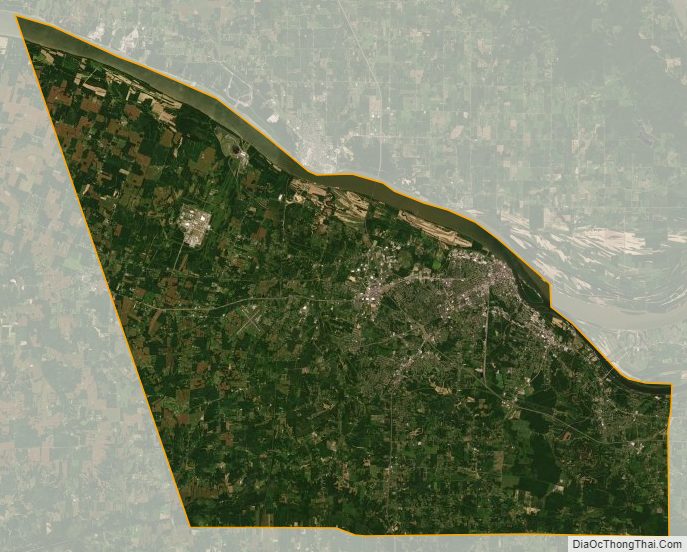 Satellite map of McCracken County, Kentucky