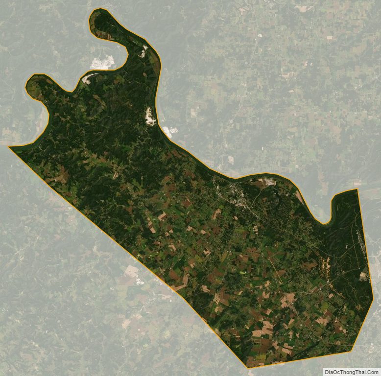 Satellite Map of Meade County, Kentucky