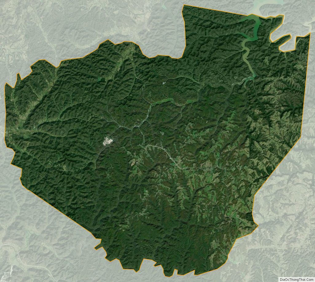 Satellite map of Menifee County, Kentucky
