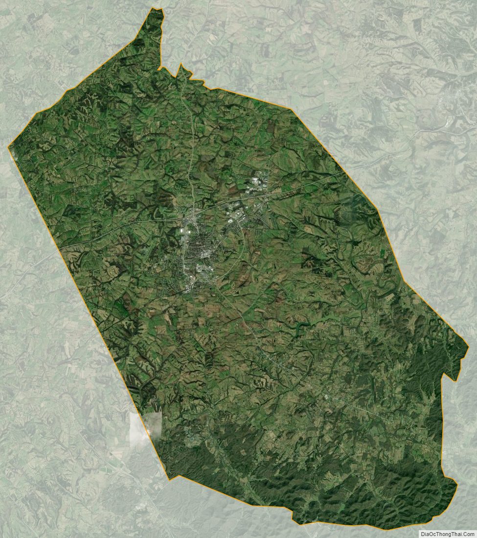 Satellite map of Montgomery County, Kentucky
