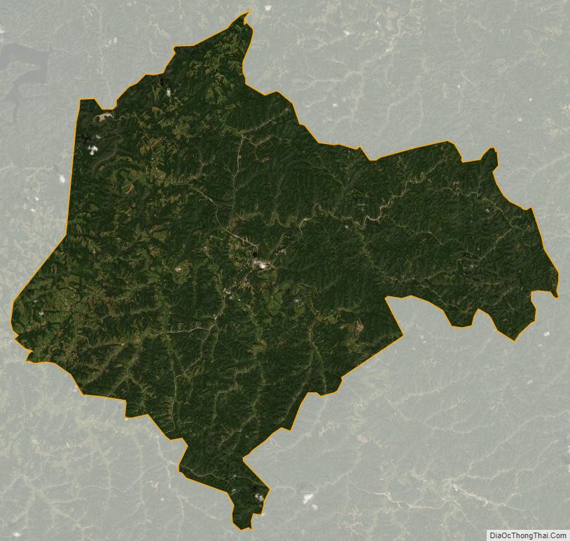 Satellite map of Morgan County, Kentucky