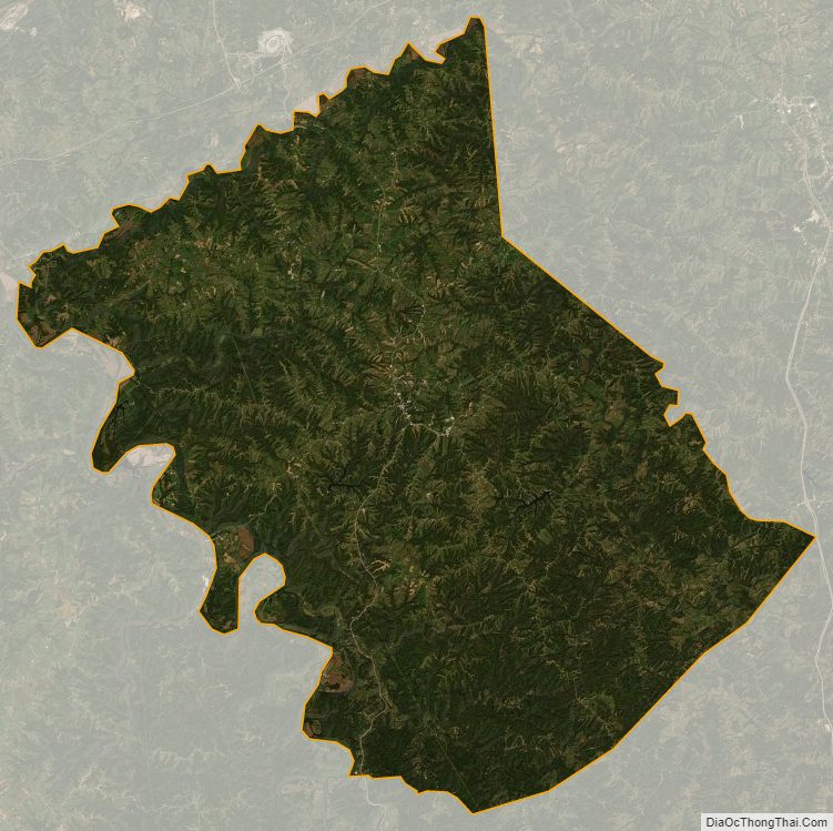 Satellite Map of Owen County, Kentucky
