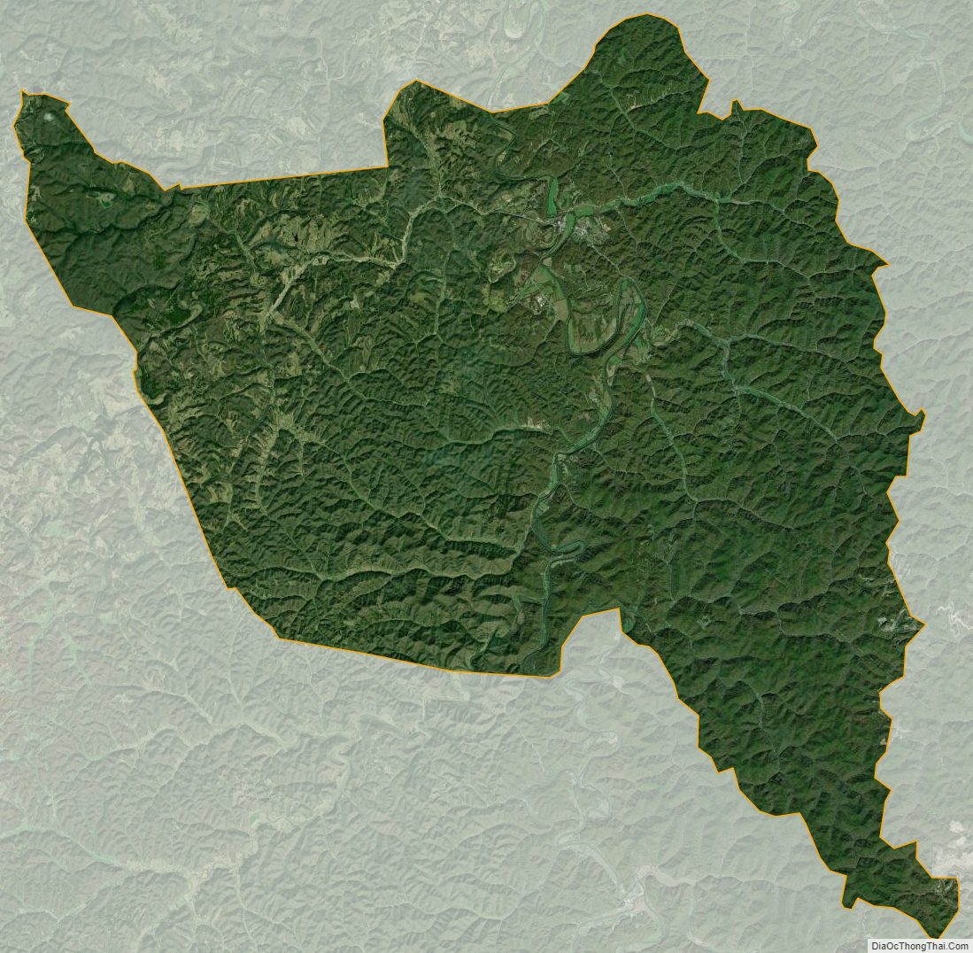 Satellite map of Owsley County, Kentucky