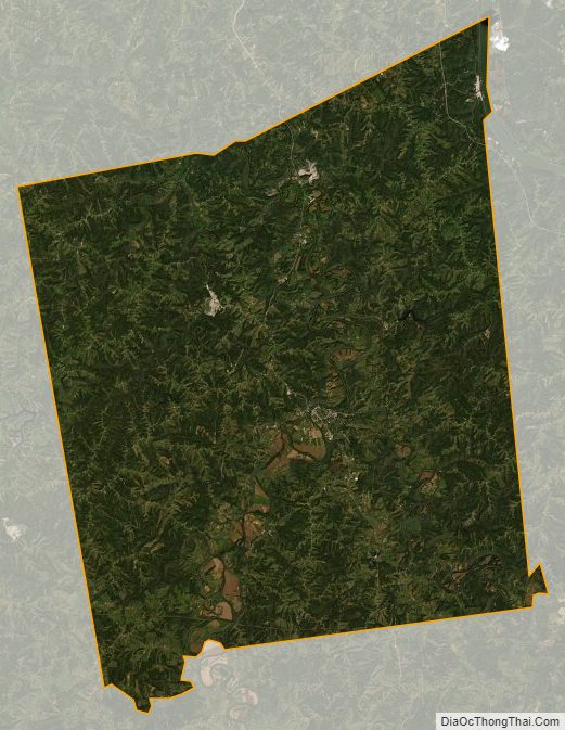 Satellite map of Pendleton County, Kentucky