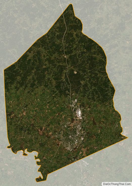 Satellite map of Scott County, Kentucky