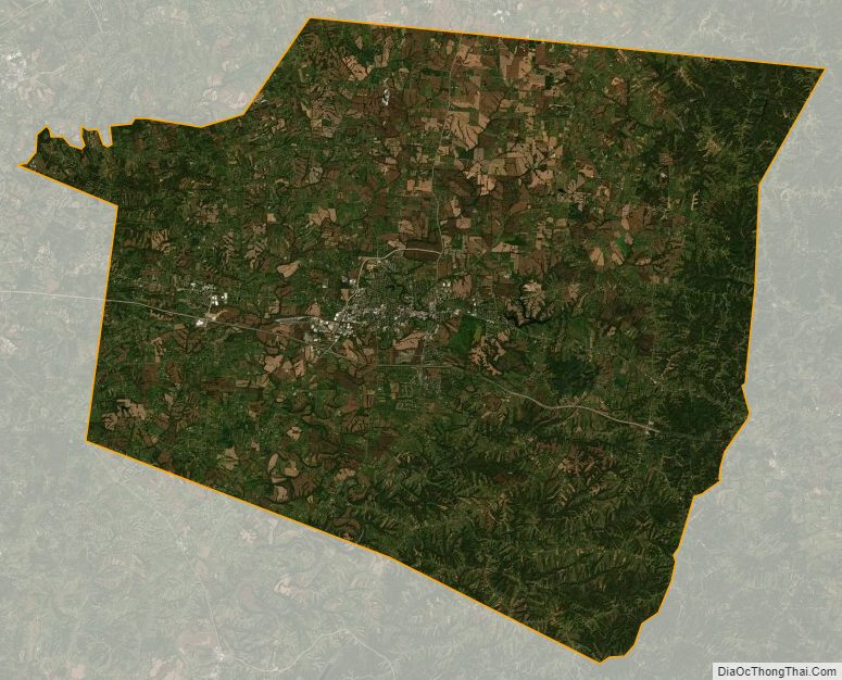Satellite map of Shelby County, Kentucky