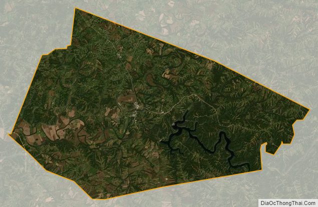 Satellite map of Spencer County, Kentucky