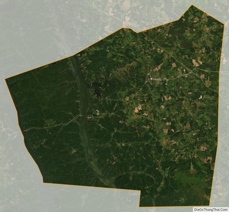 Satellite map of Trigg County, Kentucky