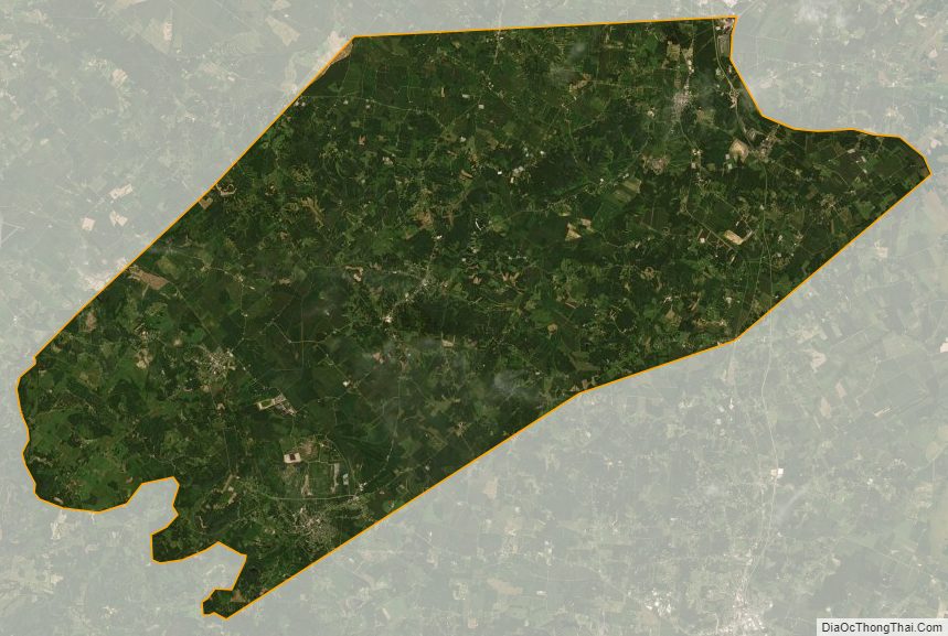 Satellite map of Webster County, Kentucky