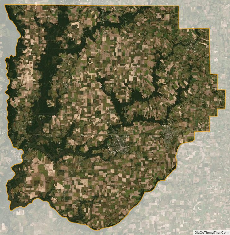 Satellite map of Acadia Parish, Louisiana