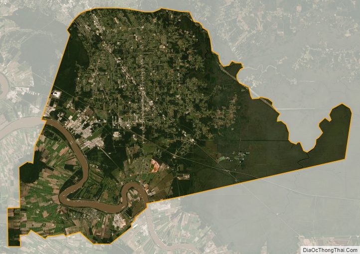 Satellite map of Ascension Parish, Louisiana