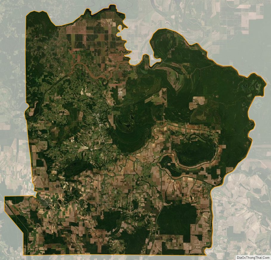 Satellite map of Avoyelles Parish, Louisiana
