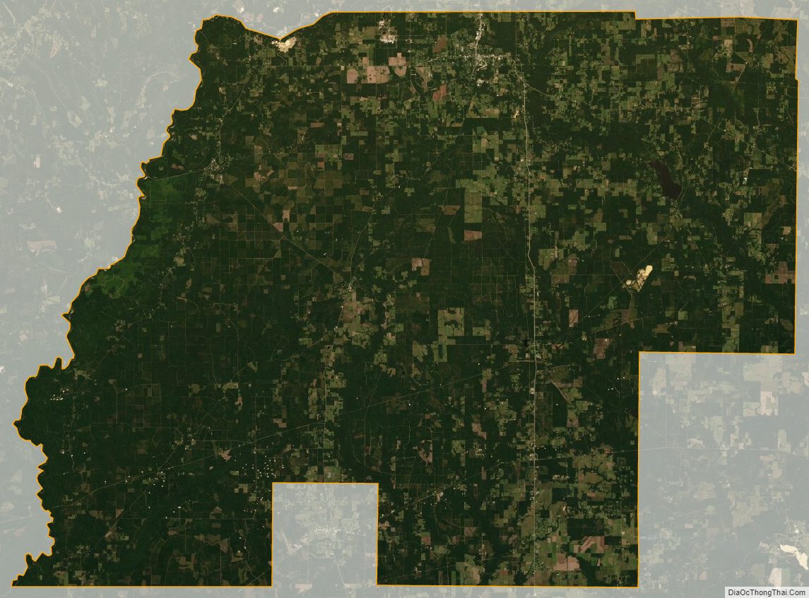 Satellite map of Beauregard Parish, Louisiana
