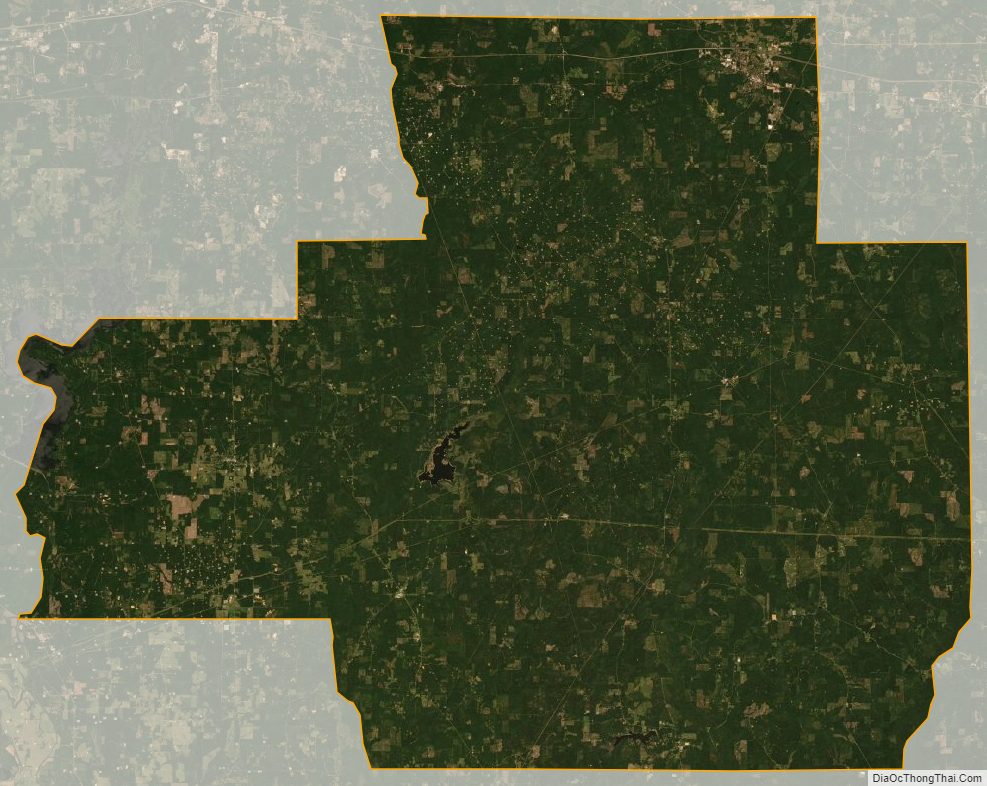 Satellite map of Bienville Parish, Louisiana