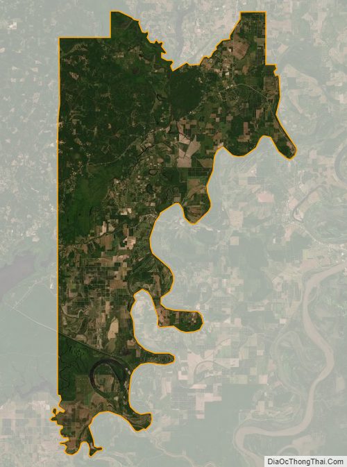 Satellite map of Catahoula Parish, Louisiana