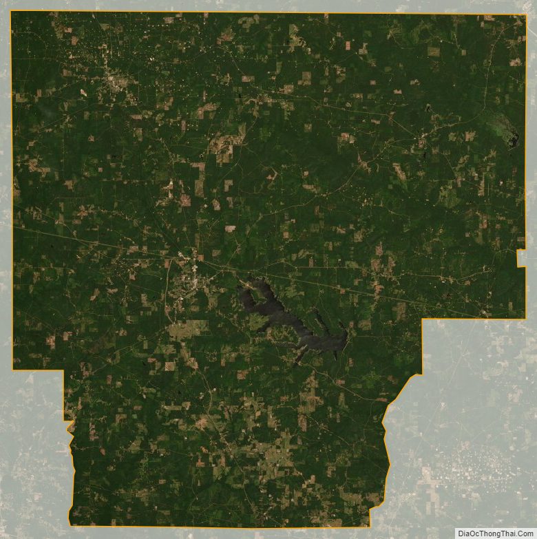 Satellite map of Claiborne Parish, Louisiana