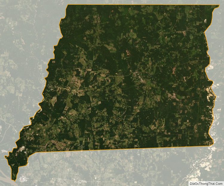 Satellite map of East Feliciana Parish, Louisiana