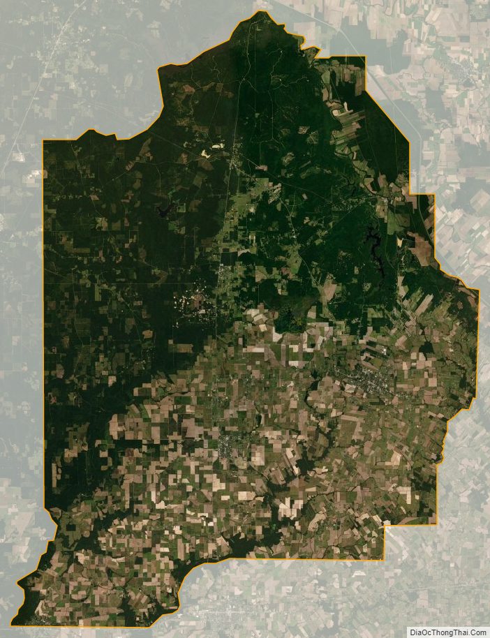 Satellite map of Evangeline Parish, Louisiana
