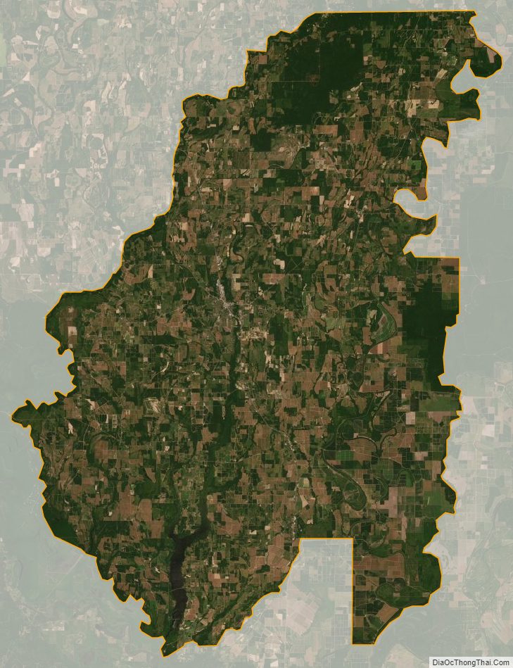 Satellite map of Franklin Parish, Louisiana