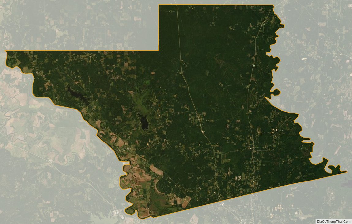 Satellite map of Grant Parish, Louisiana