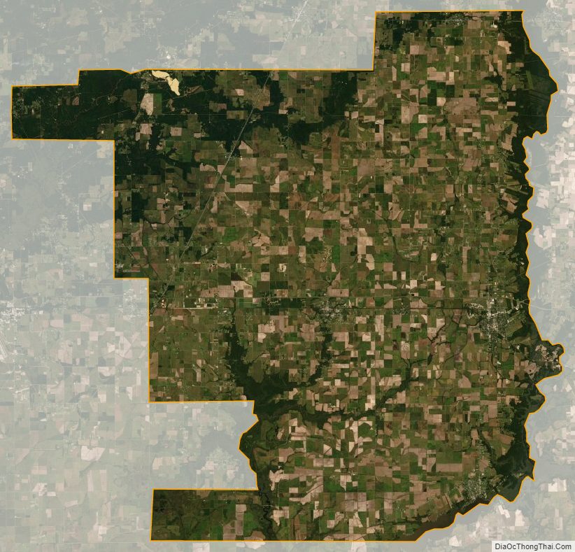 Satellite map of Jefferson Davis Parish, Louisiana