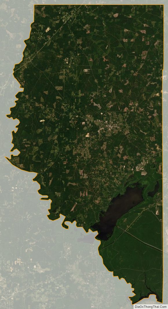 Satellite map of La Salle Parish, Louisiana