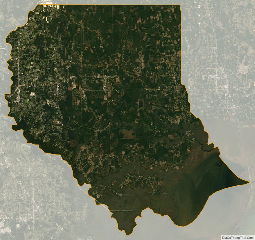 Satellite map of Livingston Parish, Louisiana
