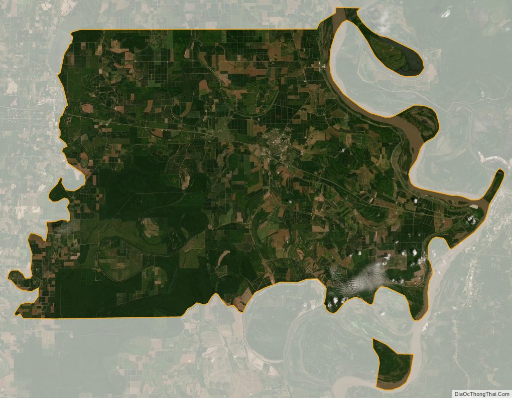 Satellite map of Madison Parish, Louisiana