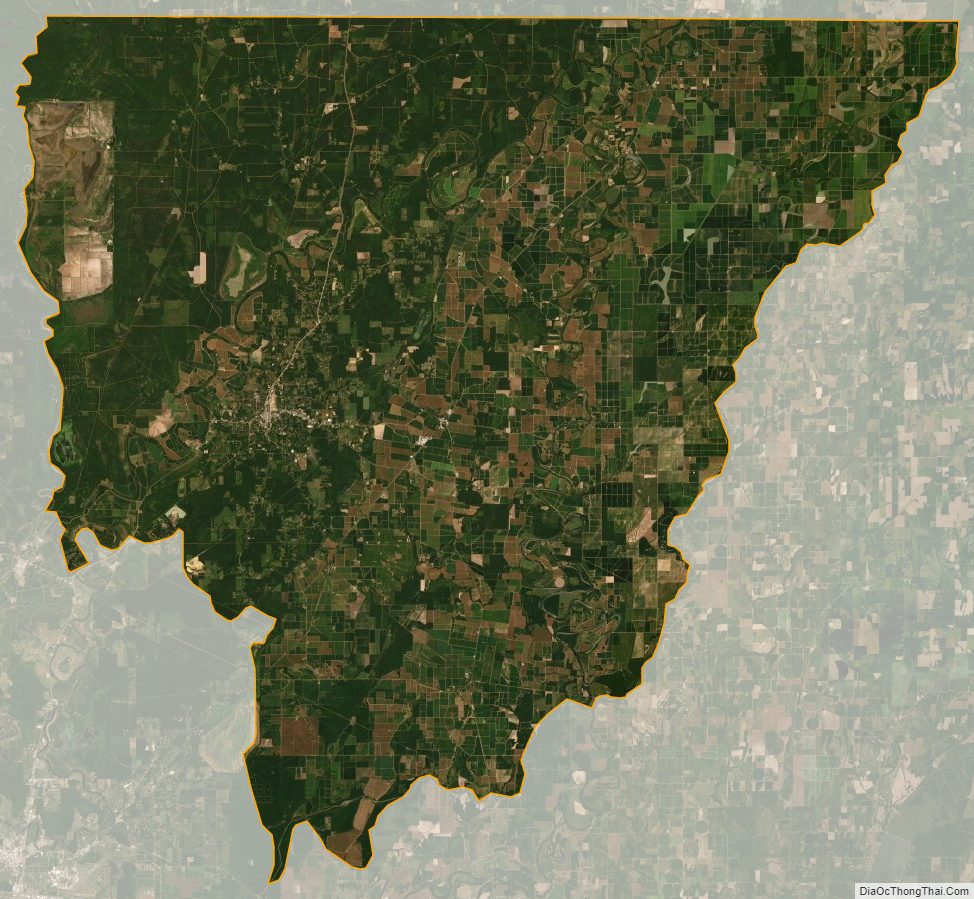 Satellite map of Morehouse Parish, Louisiana