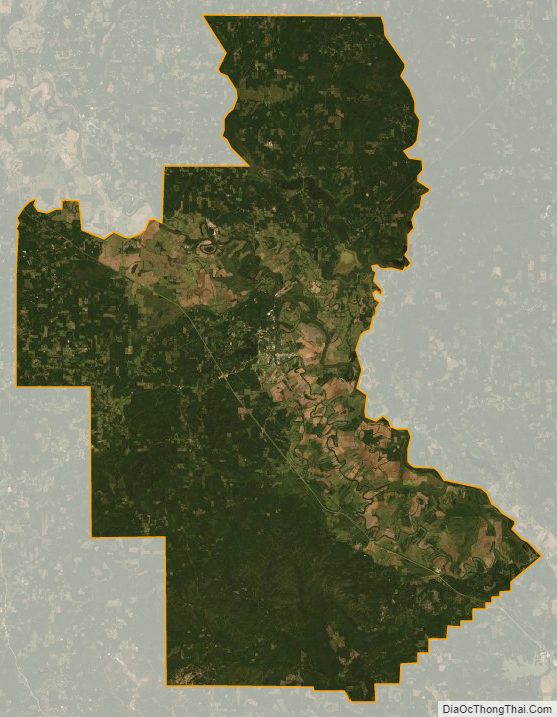 Satellite map of Natchitoches Parish, Louisiana