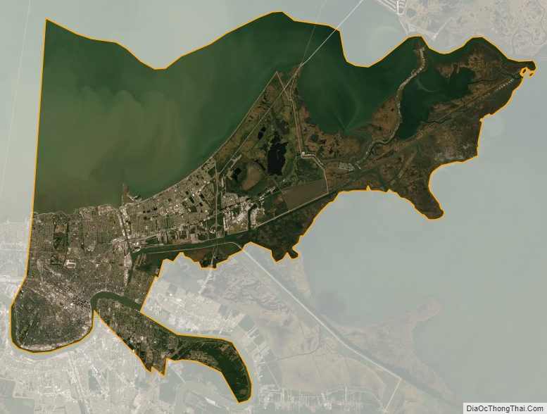 Satellite map of Orleans Parish, Louisiana