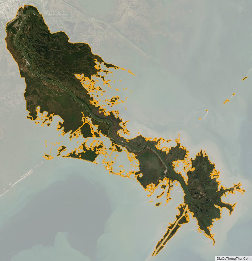 Satellite map of Plaquemines Parish, Louisiana