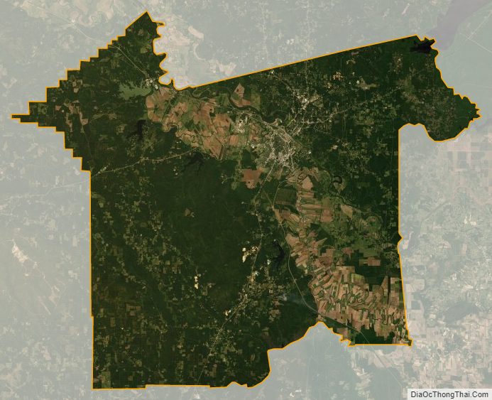 Satellite map of Rapides Parish, Louisiana