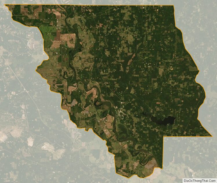 Satellite map of Red River Parish, Louisiana