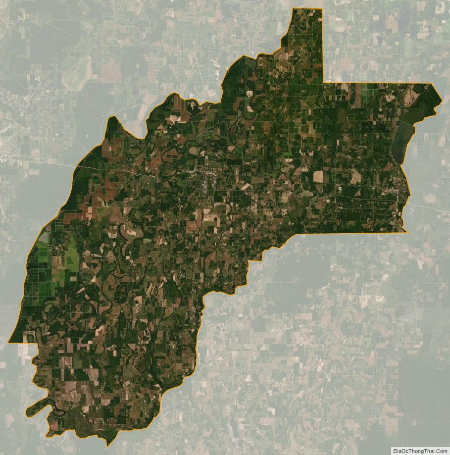 Satellite map of Richland Parish, Louisiana