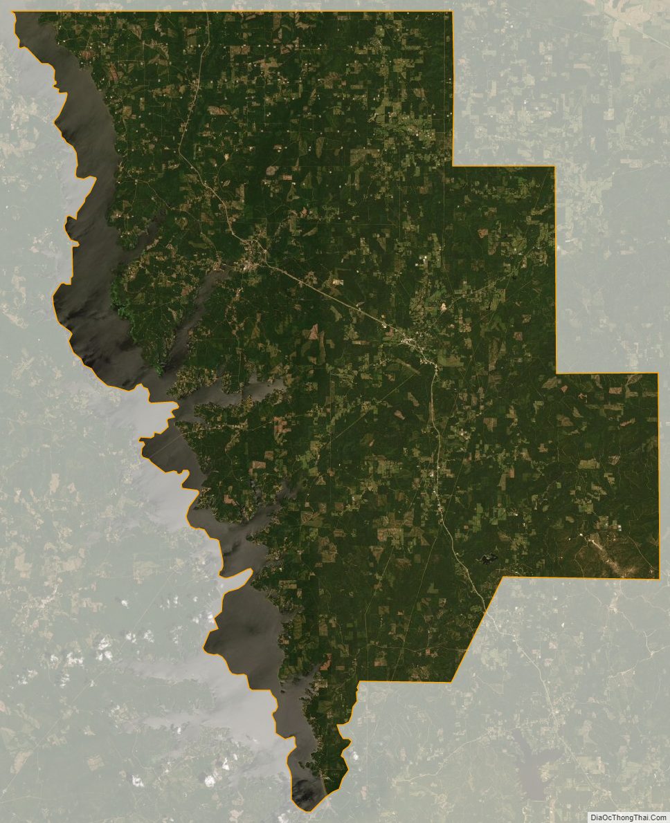 Satellite Map of Sabine Parish, Louisiana