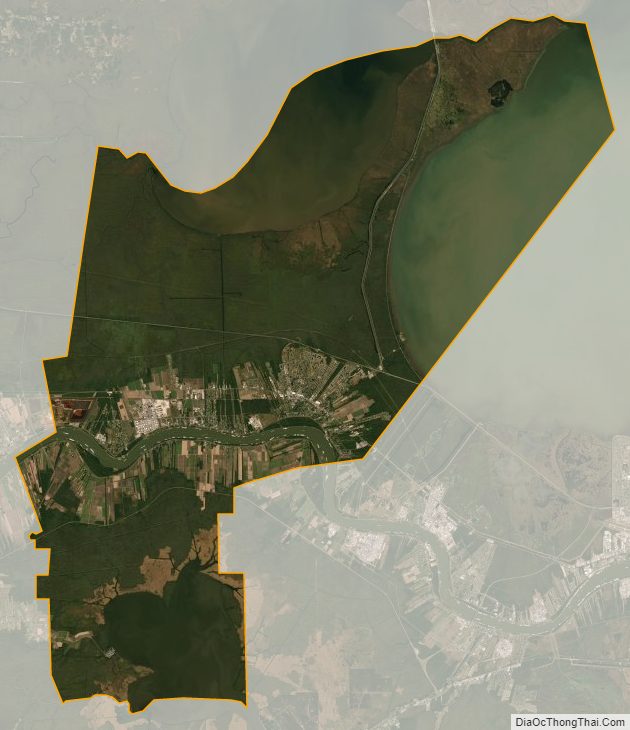 Satellite map of Saint John the Baptist Parish, Louisiana