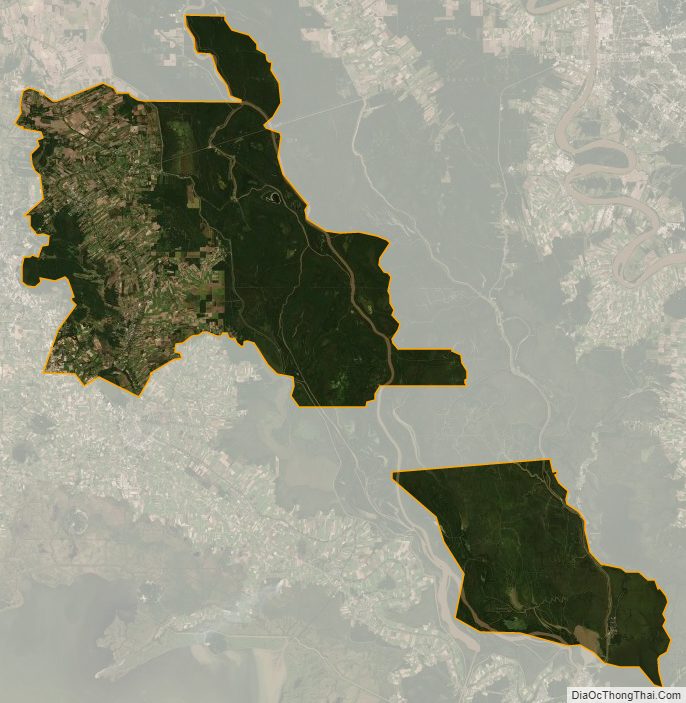 Satellite map of Saint Martin Parish, Louisiana