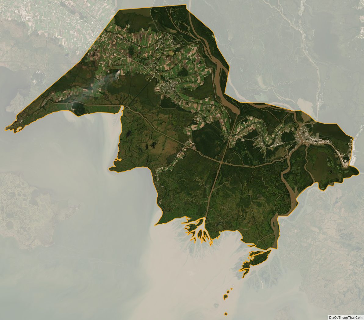 Satellite map of Saint Mary Parish, Louisiana