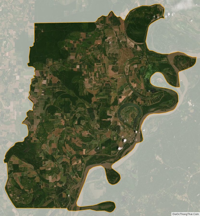 Satellite map of Tensas Parish, Louisiana