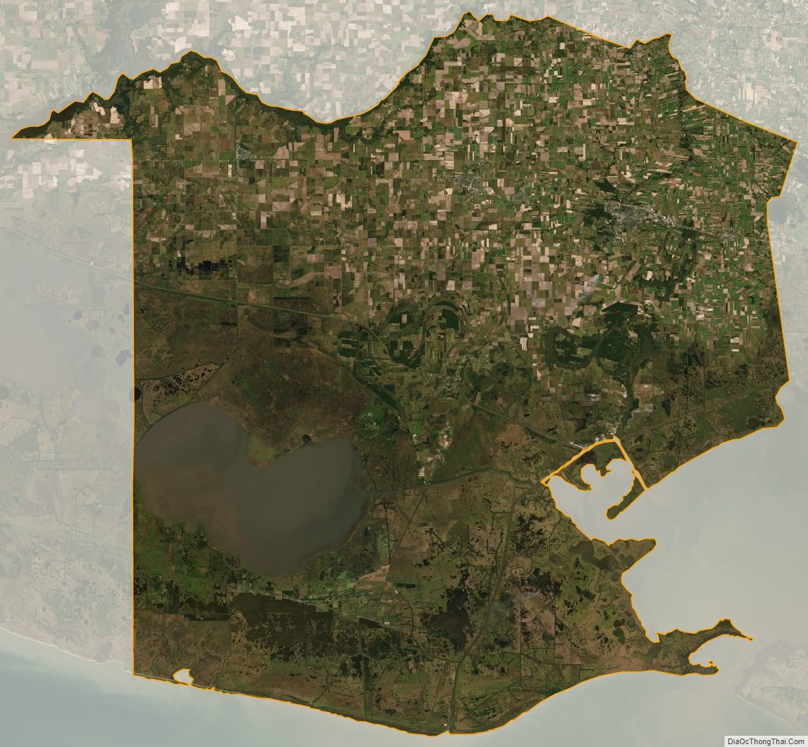 Satellite map of Vermilion Parish, Louisiana
