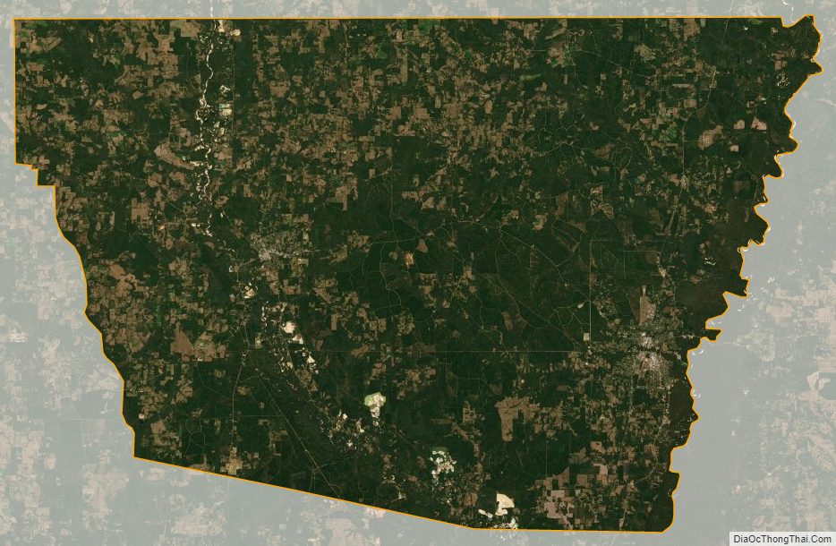Satellite map of Washington Parish, Louisiana