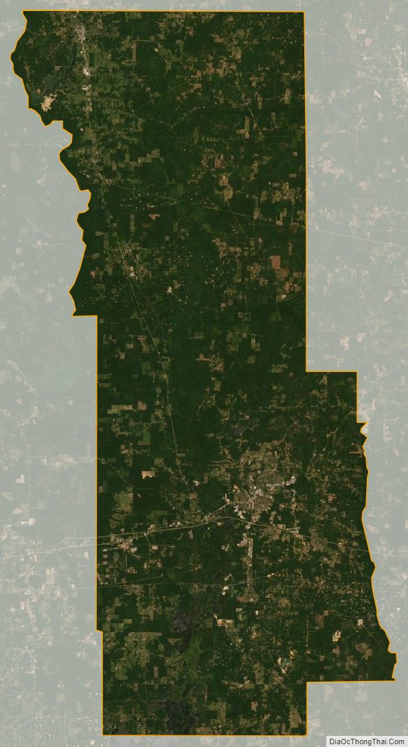 Satellite map of Webster Parish, Louisiana