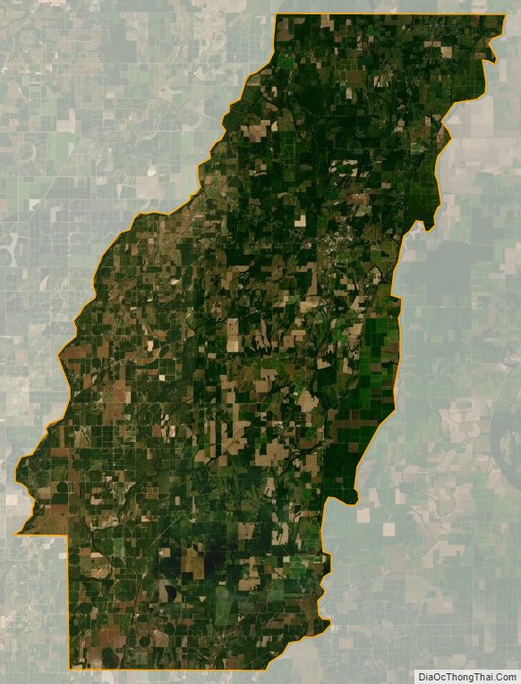 Satellite map of West Carroll Parish, Louisiana