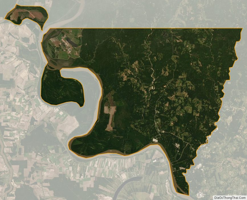 Satellite map of West Feliciana Parish, Louisiana