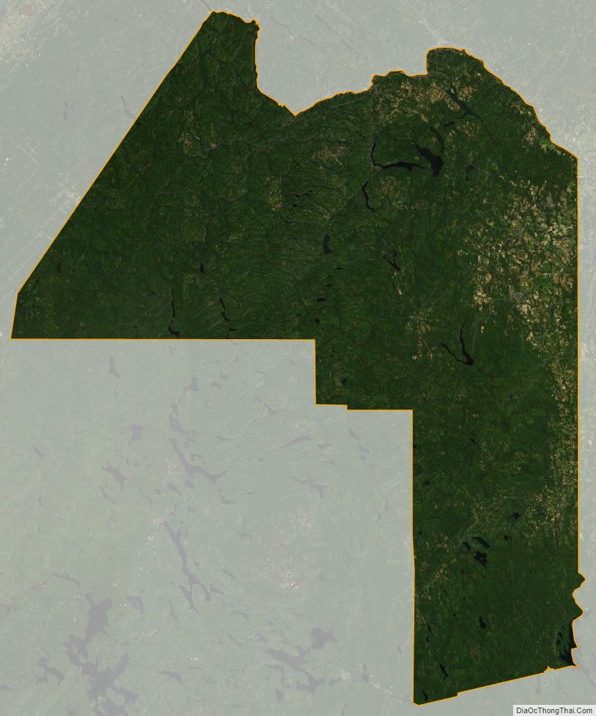 Satellite map of Aroostook County, Maine